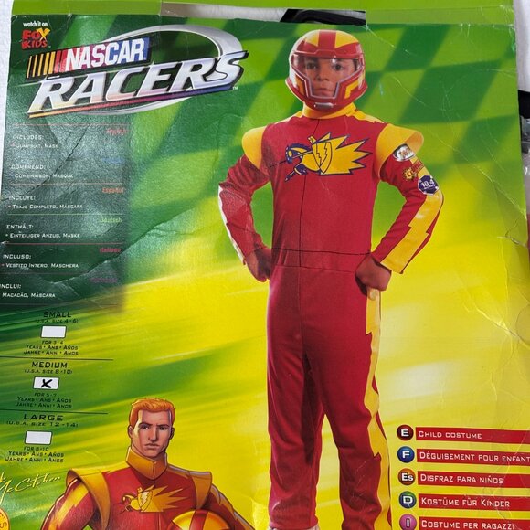 Rubie’s Nascar Racer Red Jumpsuit & Mask Vintage NWT Size Medium - Picture 2 of 11